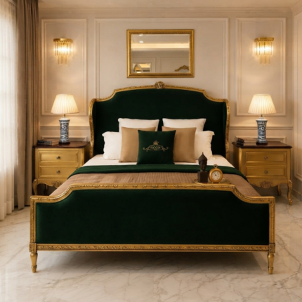 Emerald Velvet Statement Bed