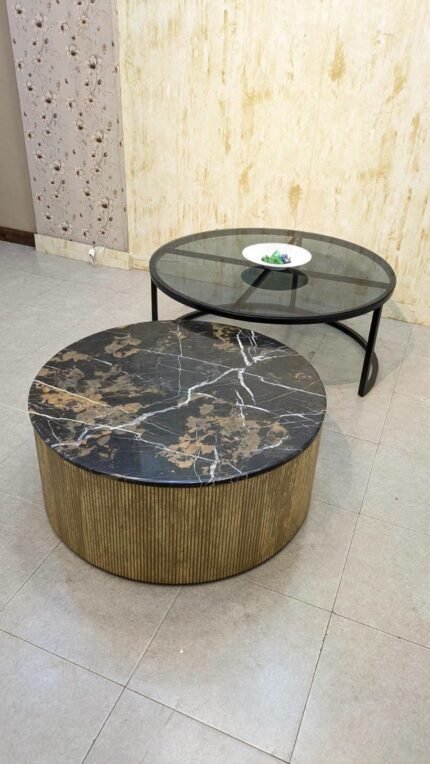 Contemporary Glass & Marble Coffee Tables